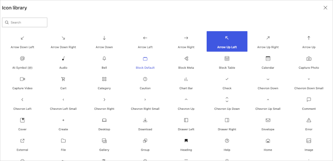 Bibliotheque d icones native WordPress 7